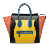 セリーヌ ラゲージ ミニショッパー ハンドバッグ マルチカラー レザー レディース CELINE 【中古】