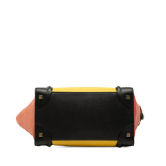 セリーヌ ラゲージ ミニショッパー ハンドバッグ マルチカラー レザー レディース CELINE 【中古】