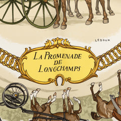 エルメス カレ90 LA PROMENADE DE LONGCHAMPS ロンシャンへの散歩 スカーフ 大判 ピンク系 マルチカラー シルク レディース HERMES 【中古】