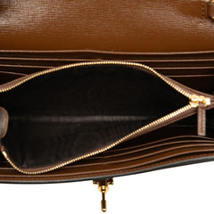 グッチ GGスプリーム ジャッキー 1961 チェーンウォレット 長財布 652681 ベージュ ブラウン PVC レザー レディース GUCCI 中古