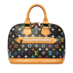 ルイ ヴィトン モノグラム マルチカラー アルマ ハンドバッグ M92646 ブラック マルチカラー PVC レザー レディース LOUIS VUITTON 【中古】