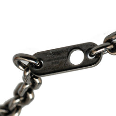 ルイ ヴィトン モノグラム ボールド ネックレス M01191 シルバー ブラック ステンレススチール メンズ LOUIS VUITTON 【中古】