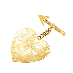 シャネル ヴィンテージ ハート アロー ブローチ ゴールド メッキ レディース CHANEL 【中古】