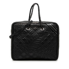 バレンシアガ ブランケット スクエアM ハンドバッグ ショルダーバッグ 2WAY 466542 ブラック レザー レディース BALENCIAGA 【中古】