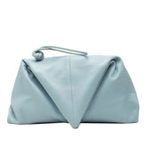 ボッテガヴェネタ トライアングル クラッチバッグ ライトブルー レザー レディース BOTTEGAVENETA 【中古】