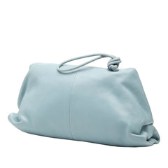 ボッテガヴェネタ トライアングル クラッチバッグ ライトブルー レザー レディース BOTTEGAVENETA 【中古】