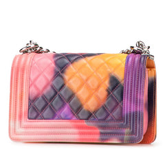 シャネル ボーイシャネル ココマーク チェーン ショルダーバッグ ハンドバッグ ピンク マルチカラー ラムスキン レディース CHANEL 【中古】