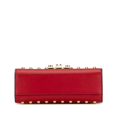 グッチ パドロック スタッズ チェーン ショルダーバッグ 432182 レッド レザー レディース GUCCI 中古