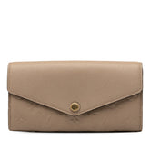 ルイ ヴィトン モノグラム アンプラント ポルトフォイユ サラ 長財布 M68708 トュルトレール ベージュ レザー レディース LOUIS VUITTON 【中古】