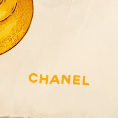 シャネル ココマーク チェーン柄 スカーフ アイボリー シルク レディース CHANEL 【中古】