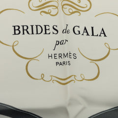 エルメス カレ90 Brides de Gala 式典用馬勒 スカーフ ライトピンク マルチカラー シルク レディース HERMES 中古