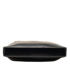フェンディ ズッキーノ トートバッグ ハンドバッグ 16329 グレー ネイビー キャンバス レザー レディース FENDI 【中古】