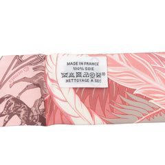 エルメス ツイリー Cheval Phoenix 馬と不死鳥 スカーフ 新タグ ピンク シルク レディース HERMES 【中古】