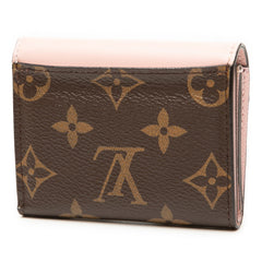 ルイ ヴィトン モノグラム ポルトフォイユ ゾエ 三つ折り財布 コンパクトウォレット M62933 ブラウン ローズバレリーヌ PVC レザー レディース LOUIS VUITTON 【中古】
