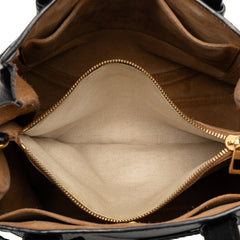 ロエベ アナグラム ゲート スモール ハンドバッグ トップハンドル ショルダーバッグ 2WAY ブラック レザー レディース LOEWE 【中古】