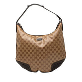 グッチ GGクリスタル ワンショルダーバッグ ハンドバッグ 肩掛け 293596 ベージュ ブラウン PVC レザー レディース GUCCI 【中古】