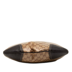 グッチ GGクリスタル ワンショルダーバッグ ハンドバッグ 肩掛け 293596 ベージュ ブラウン PVC レザー レディース GUCCI 【中古】