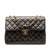 シャネル マトラッセ30 ココマーク チェーン ショルダーバッグ ブラック ラムスキン レディース CHANEL 【中古】