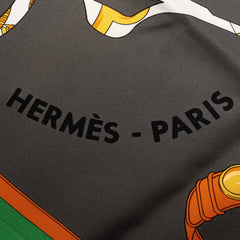 エルメス カレ90 Tout en Carré すべてはカレの中に スカーフ グリーン系 マルチカラー シルク レディース HERMES 中古