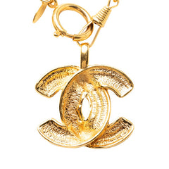 シャネル マトラッセ ココマーク ロングネックレス ゴールド メッキ レディース CHANEL 【中古】