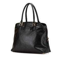 フェンディ セレリア ハンドバッグ ブラック レザー レディース FENDI 【中古】