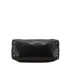 フェンディ セレリア ハンドバッグ ブラック レザー レディース FENDI 【中古】