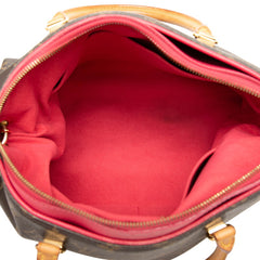 ルイ ヴィトン モノグラム パラスMM ハンドバッグ ショルダーバッグ 2WAY M40466 ブラウン ピンク PVC レザー レディース LOUIS VUITTON 中古