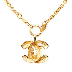 シャネル ココマーク マトラッセ ネックレス ゴールド メッキ レディース CHANEL 【中古】