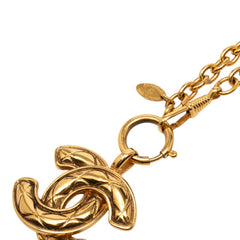 シャネル ココマーク マトラッセ ネックレス ゴールド メッキ レディース CHANEL 【中古】