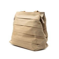 サルヴァトーレフェラガモ ヴァラ ティアード ショルダーバッグ AU-21 5252 ベージュ キャンバス レザー レディース Salvatore Ferragamo 【中古】