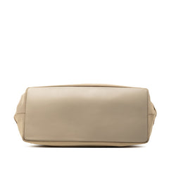 サルヴァトーレフェラガモ ヴァラ ティアード ショルダーバッグ AU-21 5252 ベージュ キャンバス レザー レディース Salvatore Ferragamo 【中古】