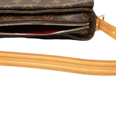 ルイ ヴィトン モノグラム ヴィバシテMM ワンショルダーバッグ M51164 ブラウン PVC レザー レディース LOUIS VUITTON 【中古】