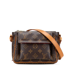 ルイ ヴィトン モノグラム ヴィバシテPM ショルダーバッグ M51165 ブラウン PVC レザー レディース LOUIS VUITTON 【中古】