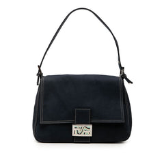 フェンディ マンマバケット ショルダーバッグ ワンショルダー ブルー キャンバス レディース FENDI 【中古】