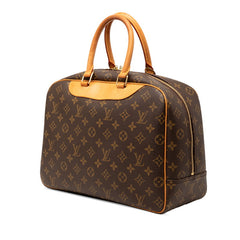 ルイ ヴィトン モノグラム ドーヴィル ハンドバッグ M47270 ブラウン PVC レザー レディース LOUIS VUITTON 【中古】