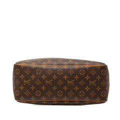 ルイ ヴィトン モノグラム ドーヴィル ハンドバッグ M47270 ブラウン PVC レザー レディース LOUIS VUITTON 【中古】