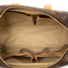 ルイ ヴィトン モノグラム ドーヴィル ハンドバッグ M47270 ブラウン PVC レザー レディース LOUIS VUITTON 【中古】