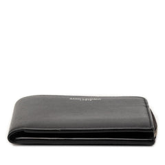 サンローラン イースト ウエスト 二つ折り財布 コンパクトウォレット 556268 ブラック レザー メンズ SAINT LAURENT 【中古】