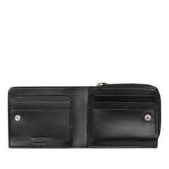 サンローラン イースト ウエスト 二つ折り財布 コンパクトウォレット 556268 ブラック レザー メンズ SAINT LAURENT 【中古】
