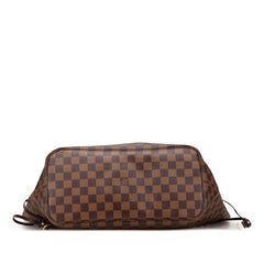 ルイ ヴィトン ダミエ ネヴァーフルMM ショルダーバッグ トートバッグ N51105 ブラウン PVC レザー レディース LOUIS VUITTON 【中古】