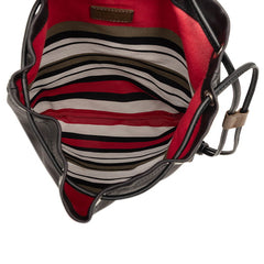 サルヴァトーレフェラガモ ロゴ ショルダーバッグ ブラック ブラウン レザー レディース Salvatore Ferragamo 【中古】