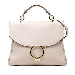 サルヴァトーレフェラガモ ガンチーニ マーゴット ハンドバッグ ショルダーバッグ 2WAY ピンク ベージュ レザー レディース Salvatore Ferragamo 【中古】
