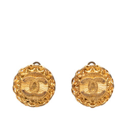 シャネル ココマーク ヴィンテージ ラウンド イヤリング 95P ゴールド メッキ レディース CHANEL 【中古】