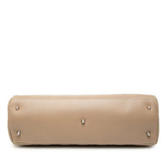 ディオール カナージュ レディディオール イーストウエスト ハンドバッグ チェーン ロゴチャーム ベージュ レザー レディース Dior 【中古】