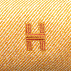 エルメス ブリッドアブラックPM ハンドバッグ オレンジ ブラウン ウール コットン レディース HERMES 【中古】