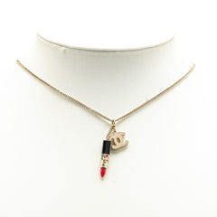 シャネル ココマーク リップ モチーフ ネックレス ゴールド メッキ レディース CHANEL 【中古】