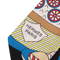 エルメス ツイリー チャーム La Patisserie Francaise パティスリー フランセーズ スカーフ ブラック マルチカラー シルク レディース HERMES 【中古】