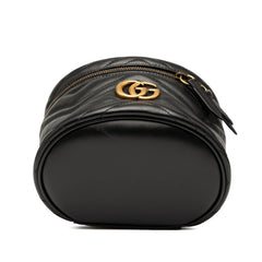 グッチ GGマーモント キルティング リュック バックパック 598594 ブラック レザー レディース GUCCI 【中古】