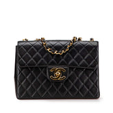 シャネル マトラッセ30 ココマーク チェーン ショルダーバッグ ブラック ラムスキン レディース CHANEL 【中古】