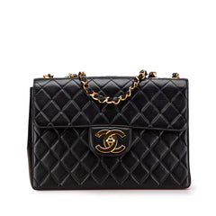 シャネル マトラッセ30 ココマーク チェーン ショルダーバッグ ブラック ラムスキン レディース CHANEL 【中古】